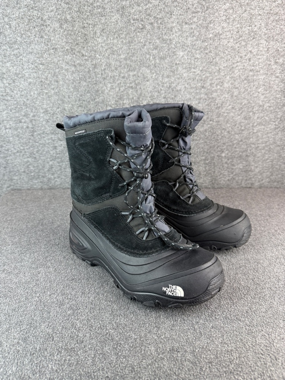 The North Face Black Alpenglow Waterproof Insulated Boots Youth Size 5|EU37